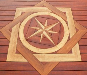 Custom inlay design work using Zuri Premium Decking